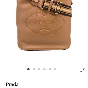 Prada Tan Leather Crossbody Bag